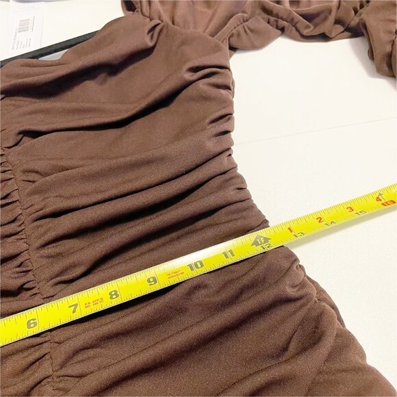 🤤✨Tanya Taylor Mocha Chocolate Brown Marla Long Sleeve Maxi Slit Dress 🤤✨ - Picture 9 of 13